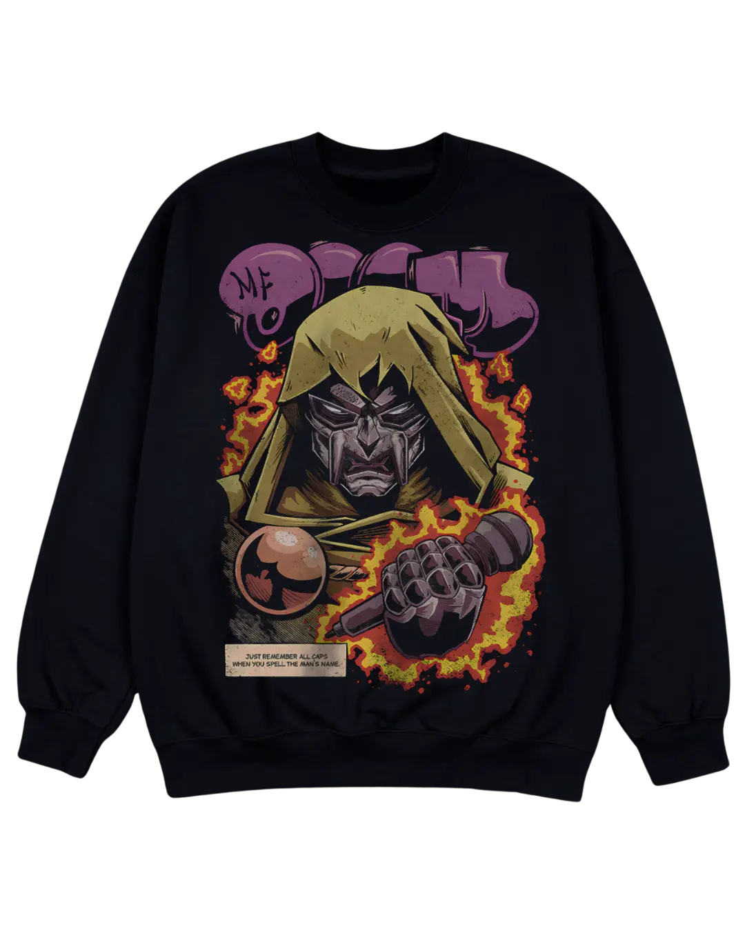 Dr Doom Black Purple Sweatshirt