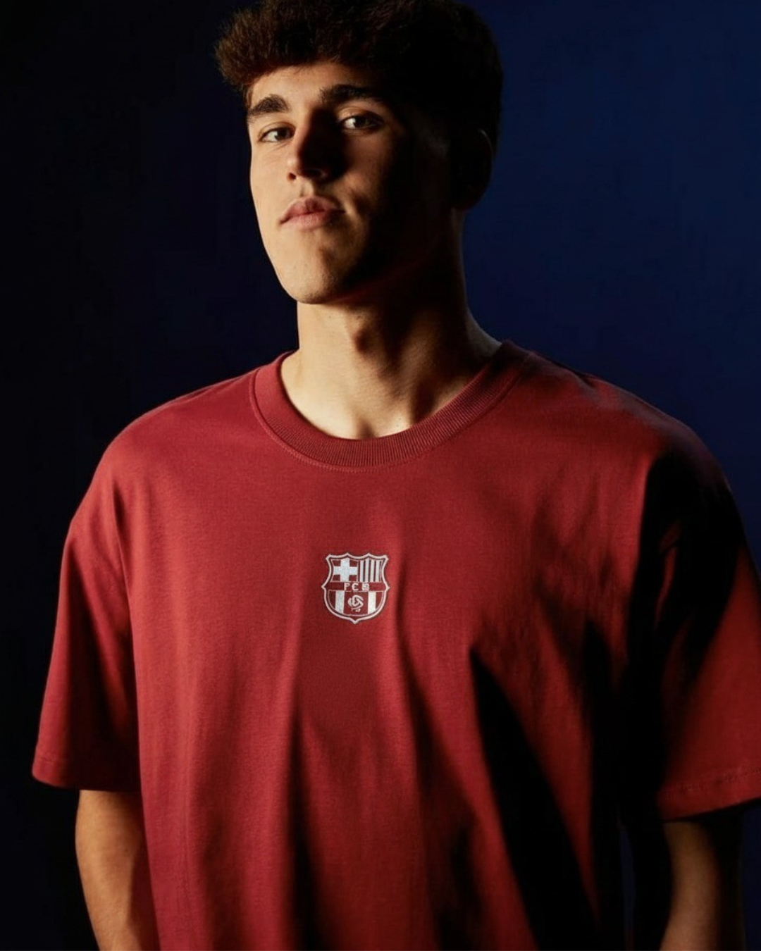 Barcelona Maroon Oversized Tee