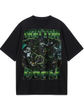 Dr Doom Black Retro Oversized Tee