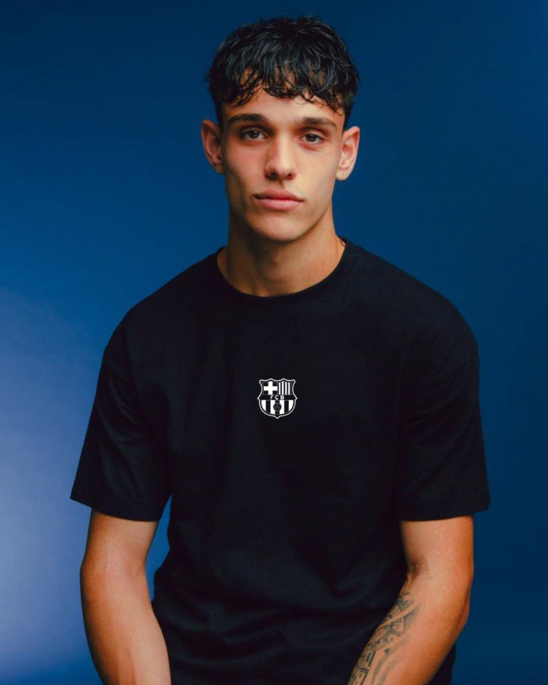 Barcelona Black B Oversized Tee