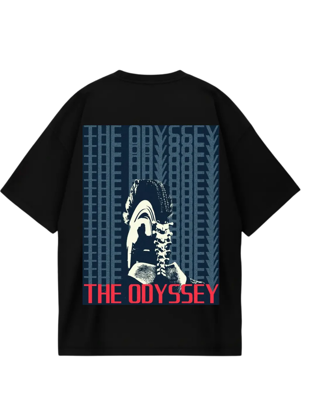 The Odyssey Black Poster Oversized Tee
