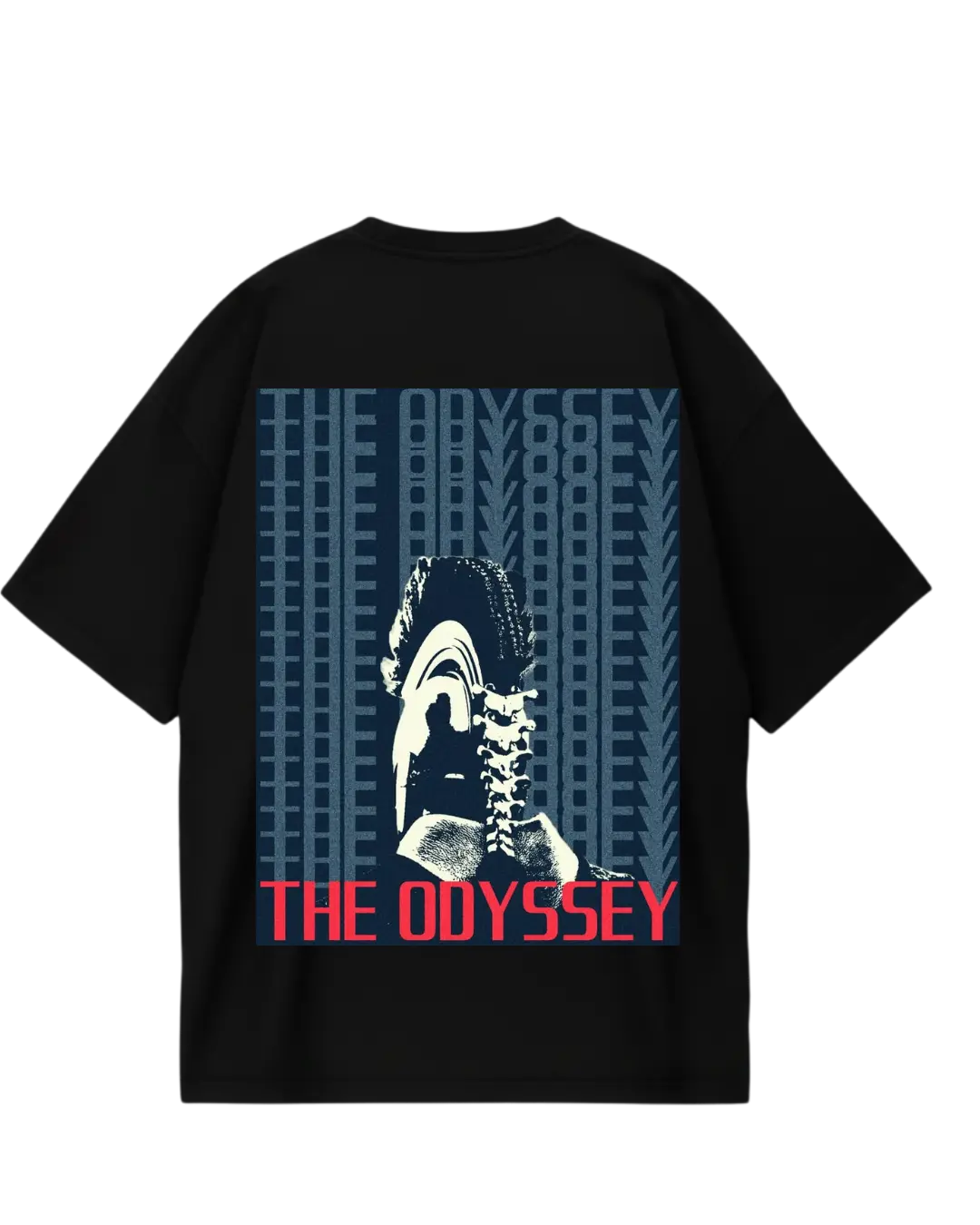 The Odyssey Black Poster Oversized Tee
