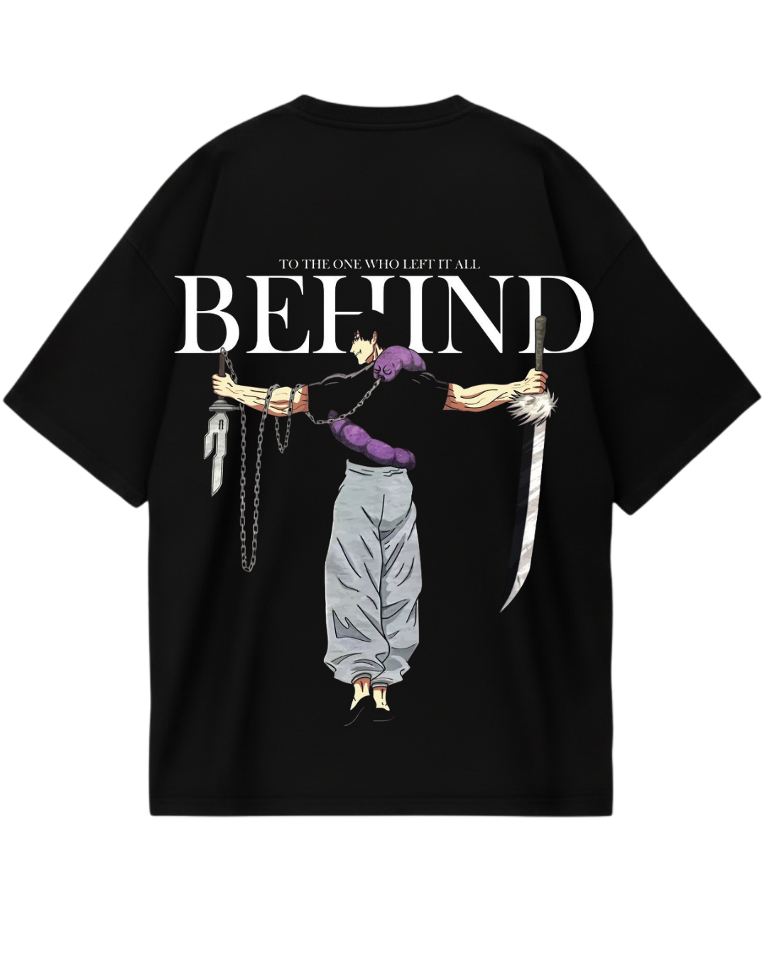 Toji Behind Black Oversized Tee