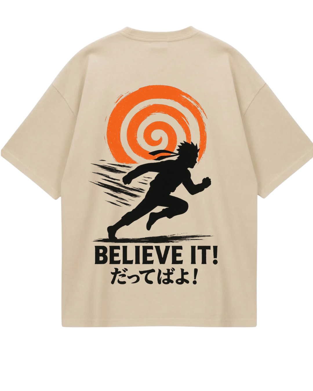 Naruto Beige Oversized Tee