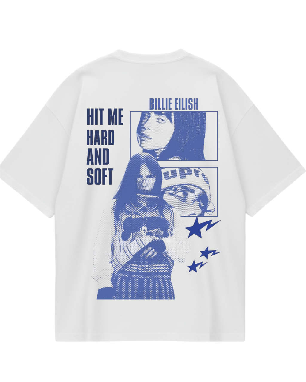 Billie Eilish Hit me White Oversized Tee
