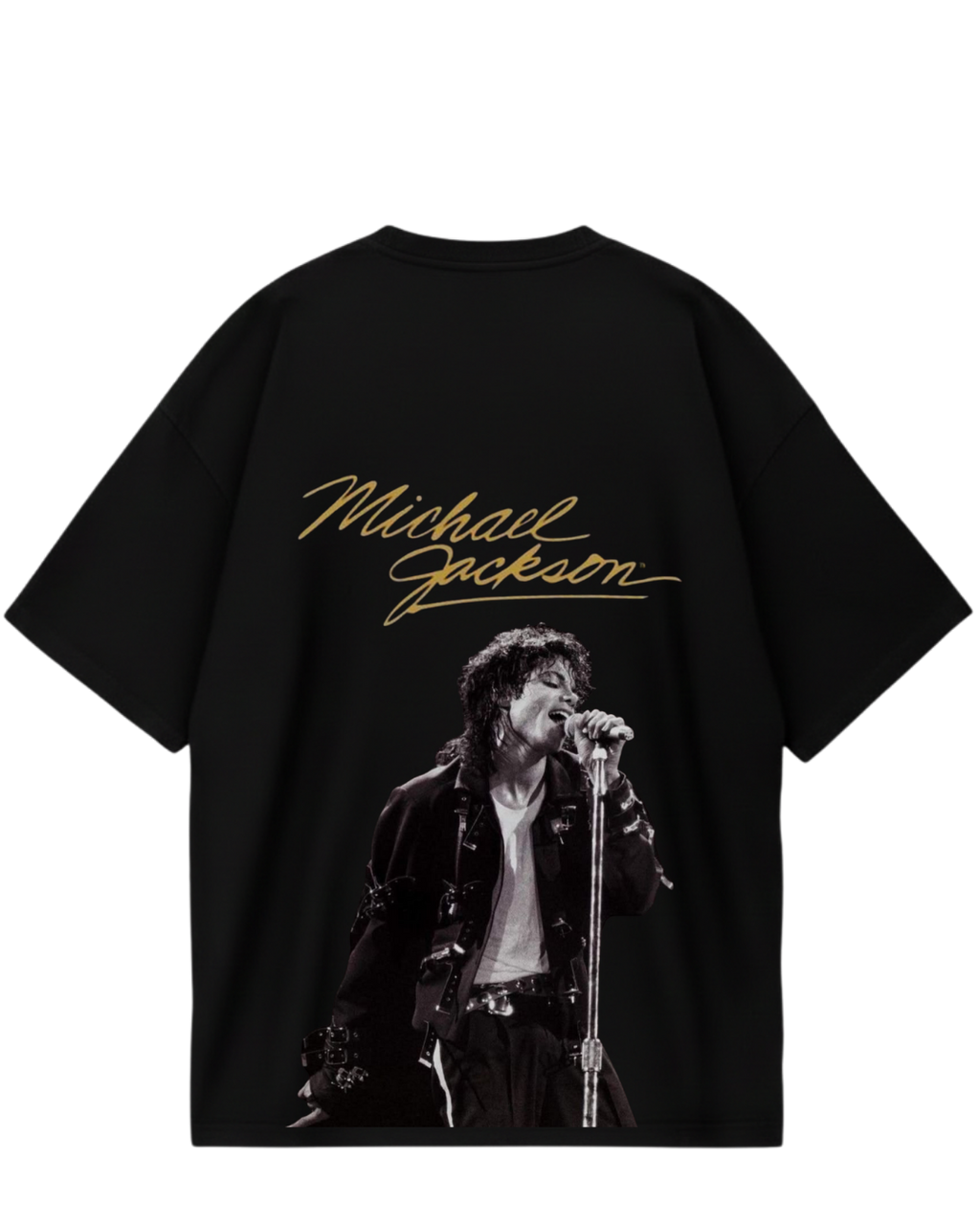 Michael Jackson Golden Black Oversized Tee