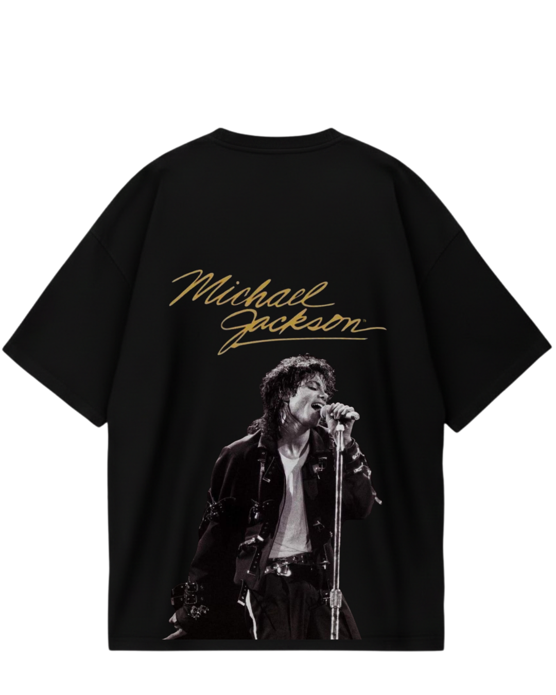 Michael Jackson Golden Black Oversized Tee