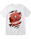 Spider Man White Suit Half Sleeves