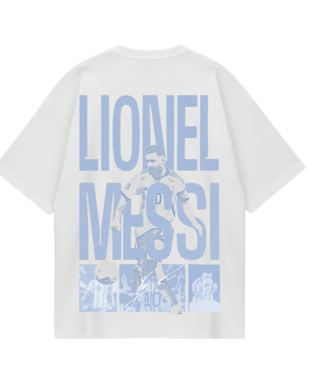 Argentina Messi White Oversized Tee