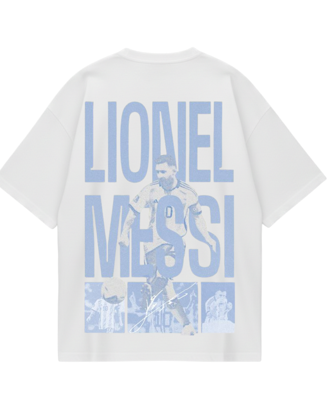 Argentina Messi White Oversized Tee