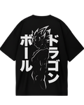 Black Goku White Oversized Tee