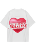 Sabrina Nonsense White Oversized Tee