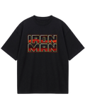 Iron Man Black Name Oversized Tee