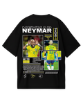 Brazil Neymar Poster Black Oversized Tee