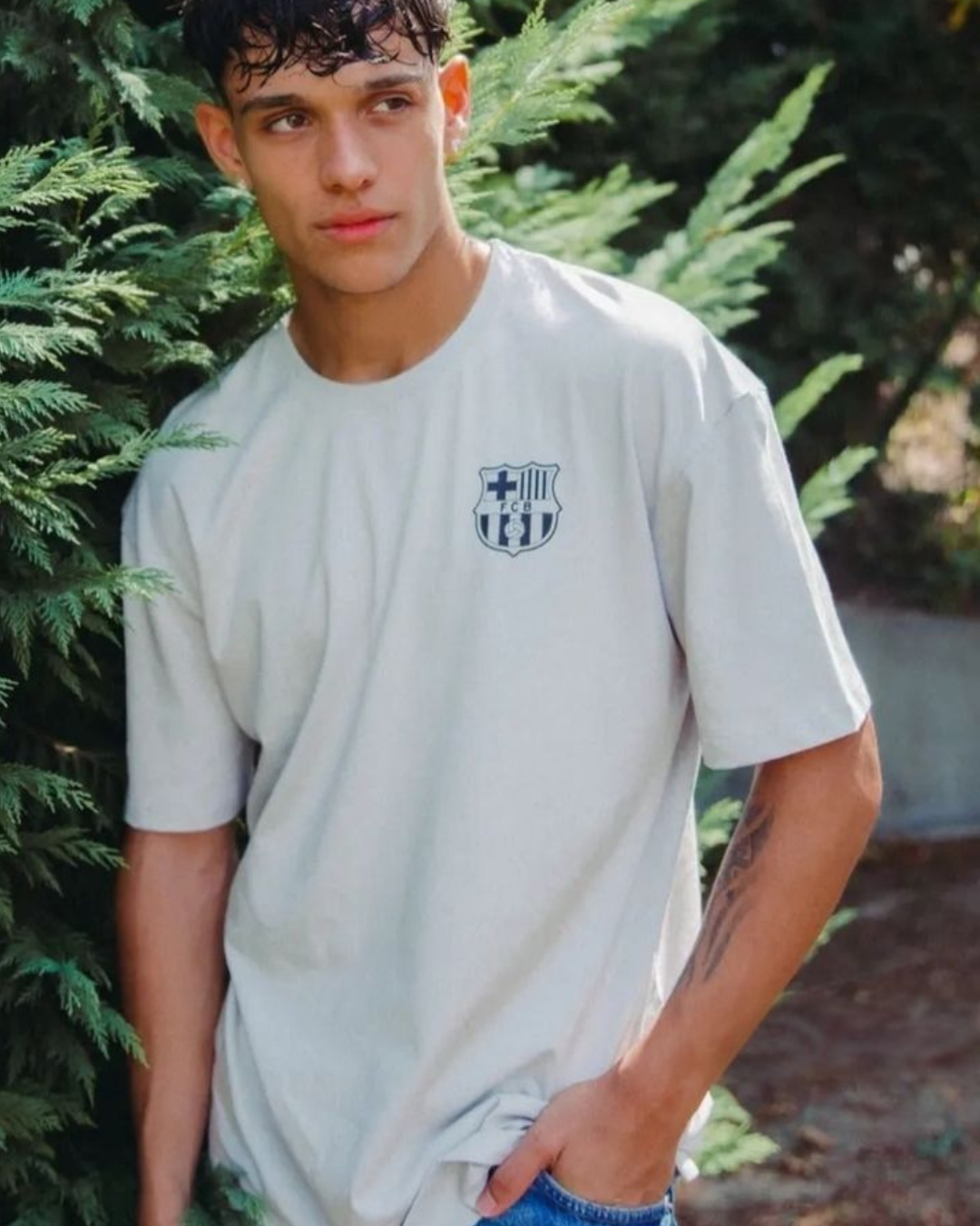 Barcelona White Ball Oversized Tee