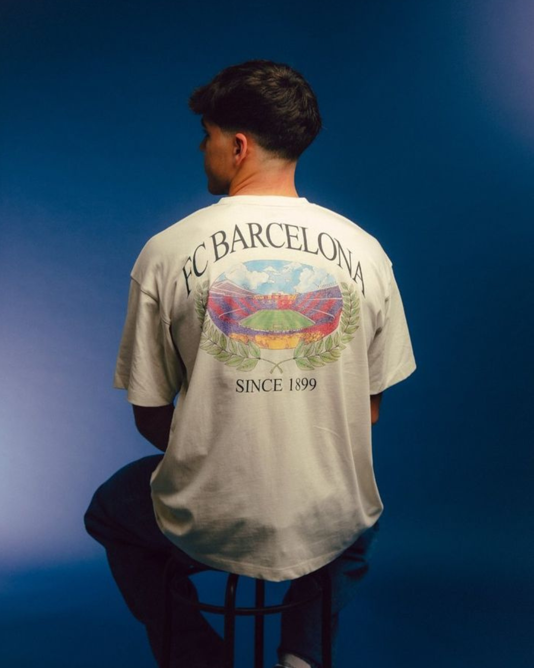 Barcelona White Campnou Oversized Tee