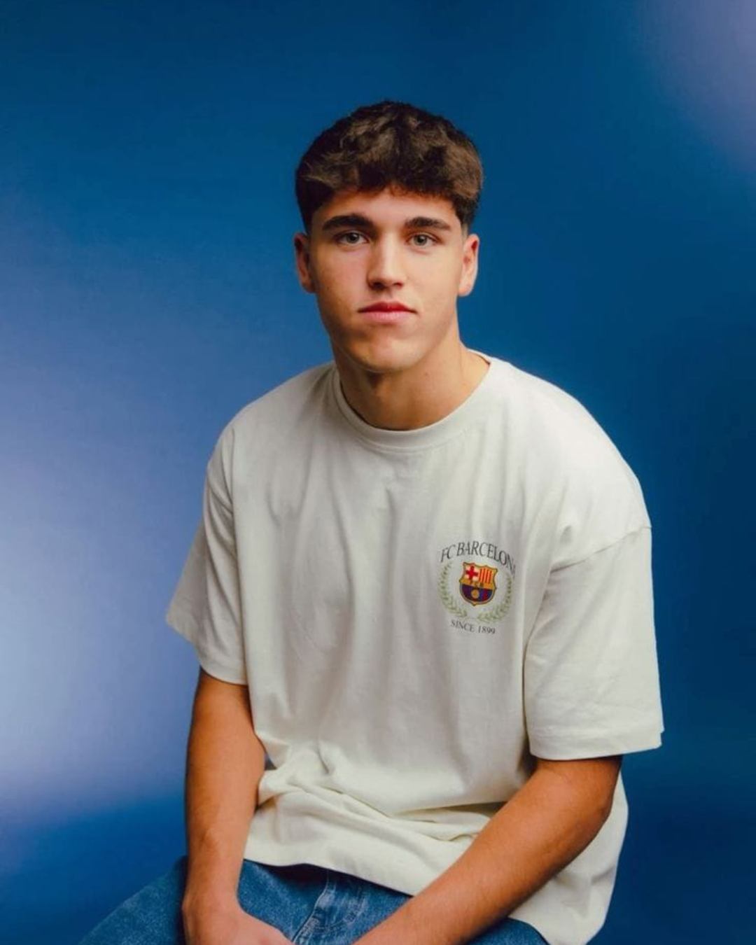 Barcelona White Campnou Oversized Tee