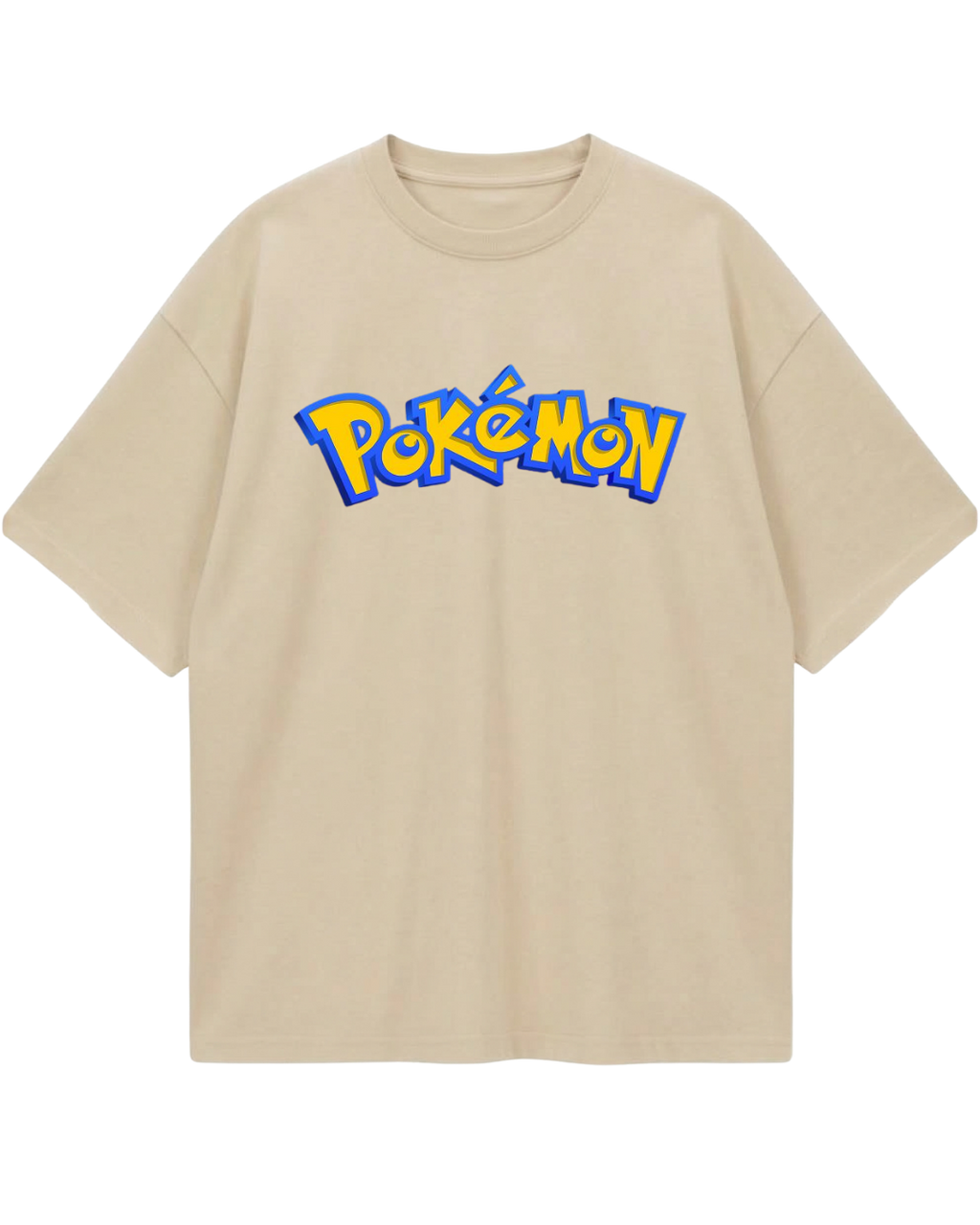 Charlizard Poster Beige Oversized Tee