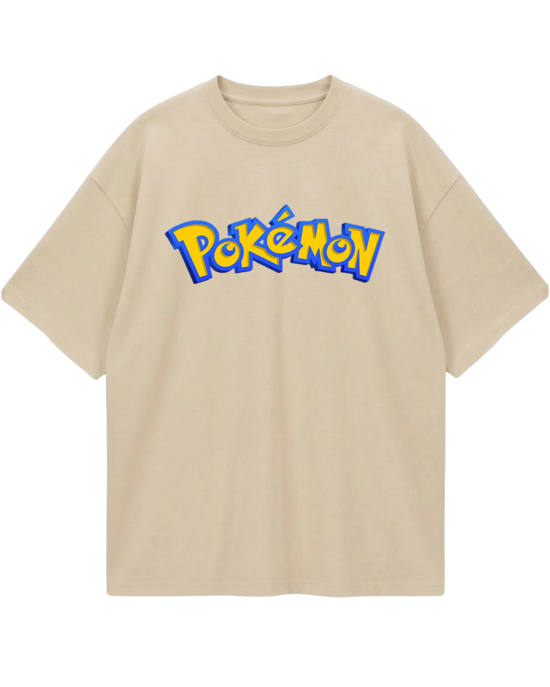 Charlizard Poster Beige Oversized Tee