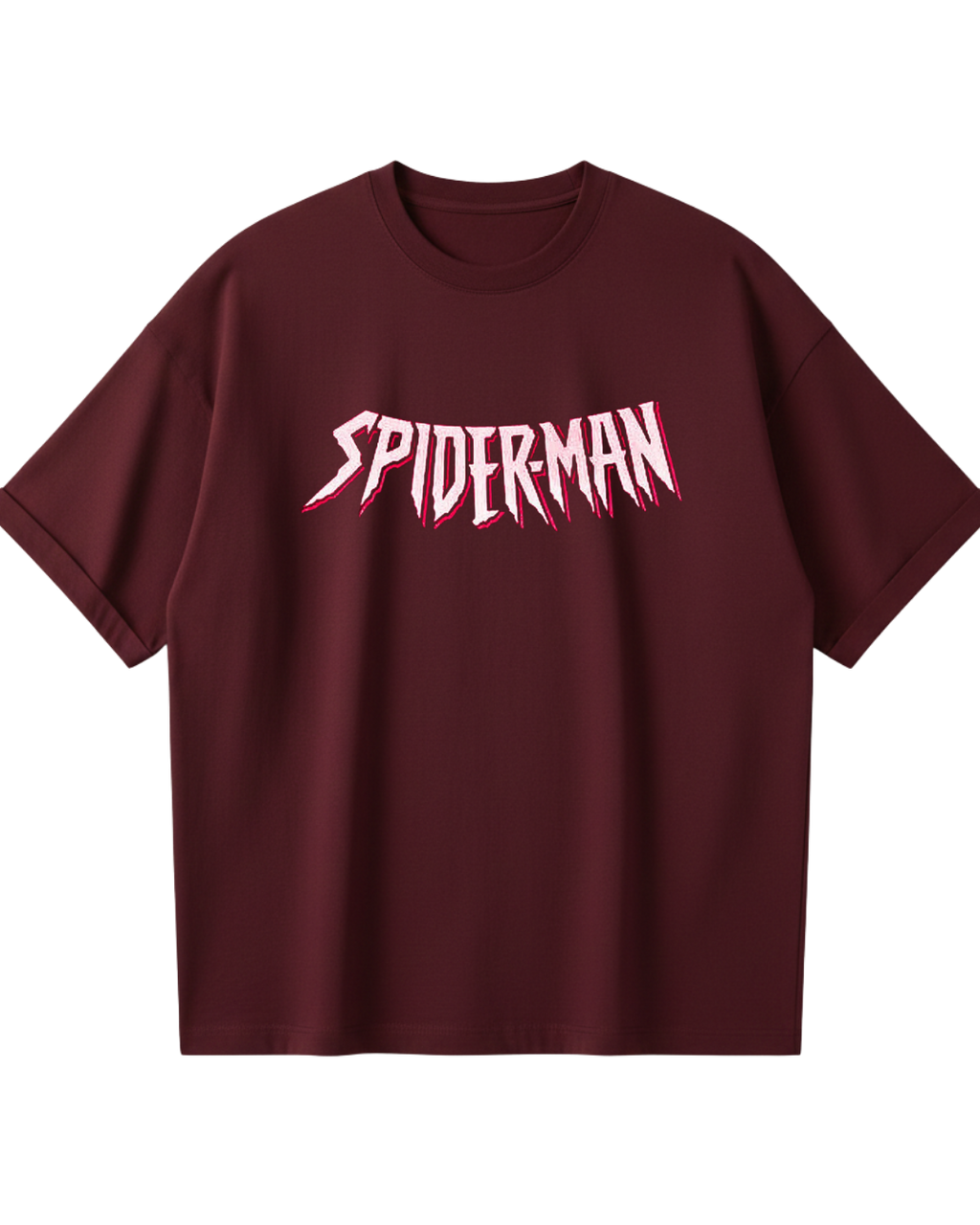 Spider Man Maroon Oversized Tee