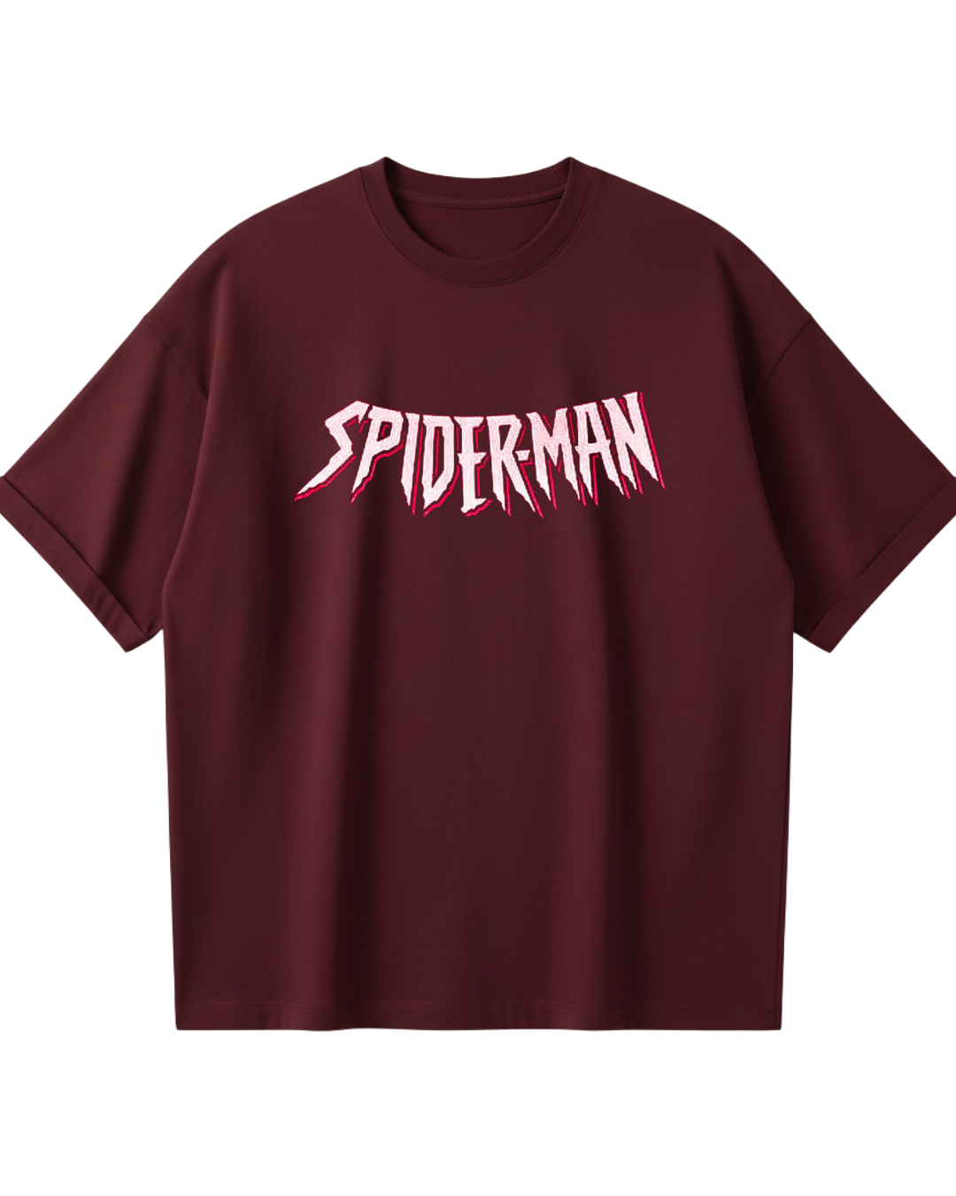 Spider Man Maroon Oversized Tee