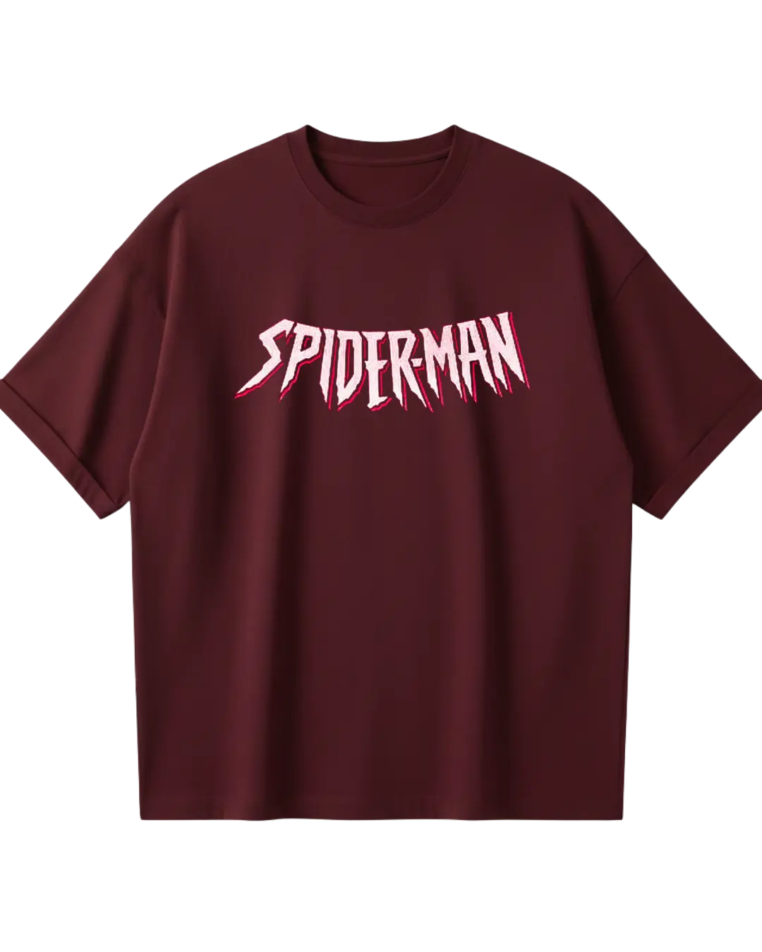 Spider Man Maroon Oversized Tee