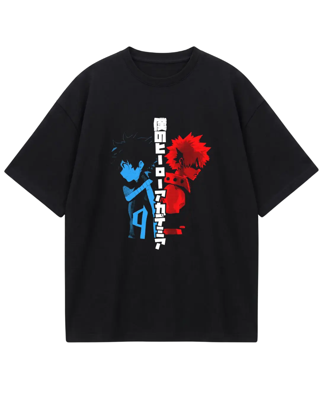 My Hero Academia Black Hot n Cold Oversized Tee