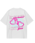 Sabrina Juno White Oversized Tee