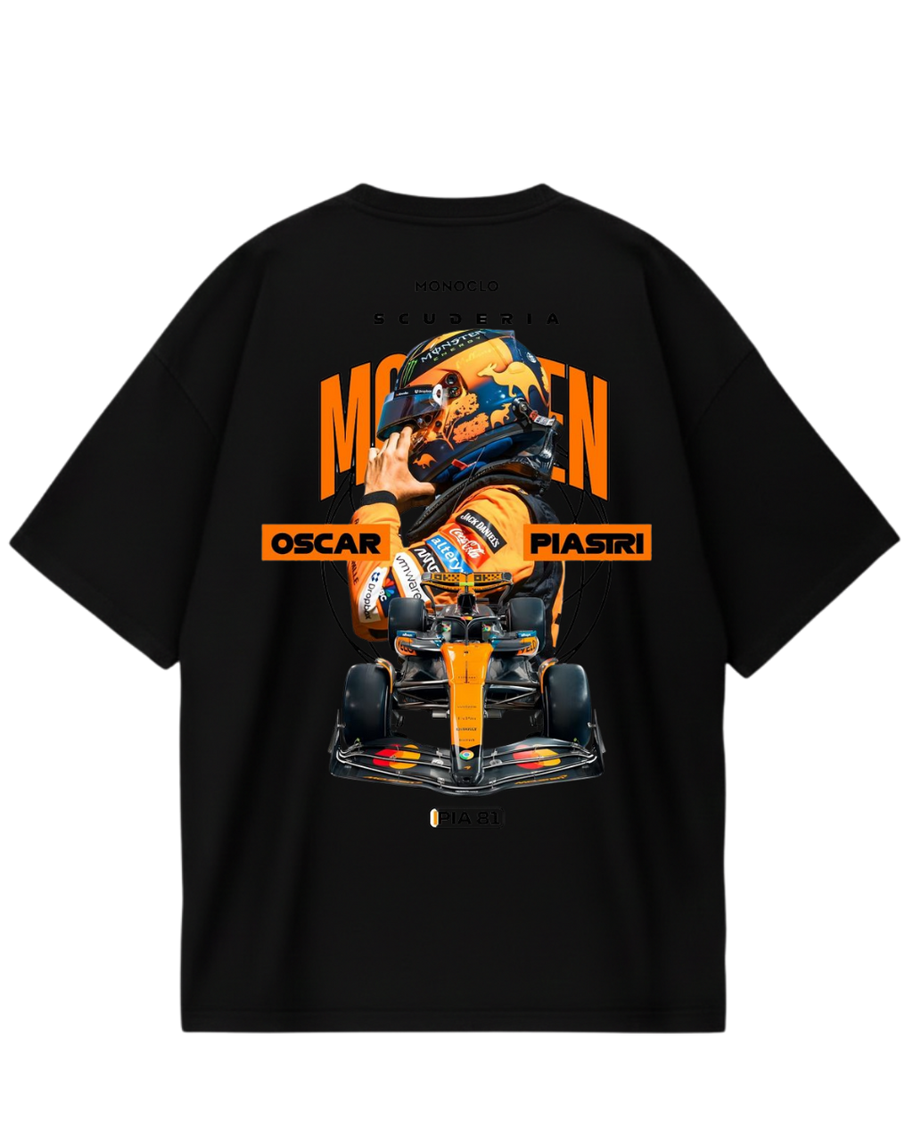 Oscar Piastri Orange Black Oversized Tee