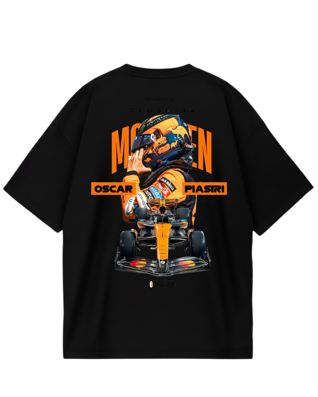 Oscar Piastri Orange Black Oversized Tee