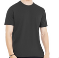 Plain Dark Grey Half Sleeves Tee