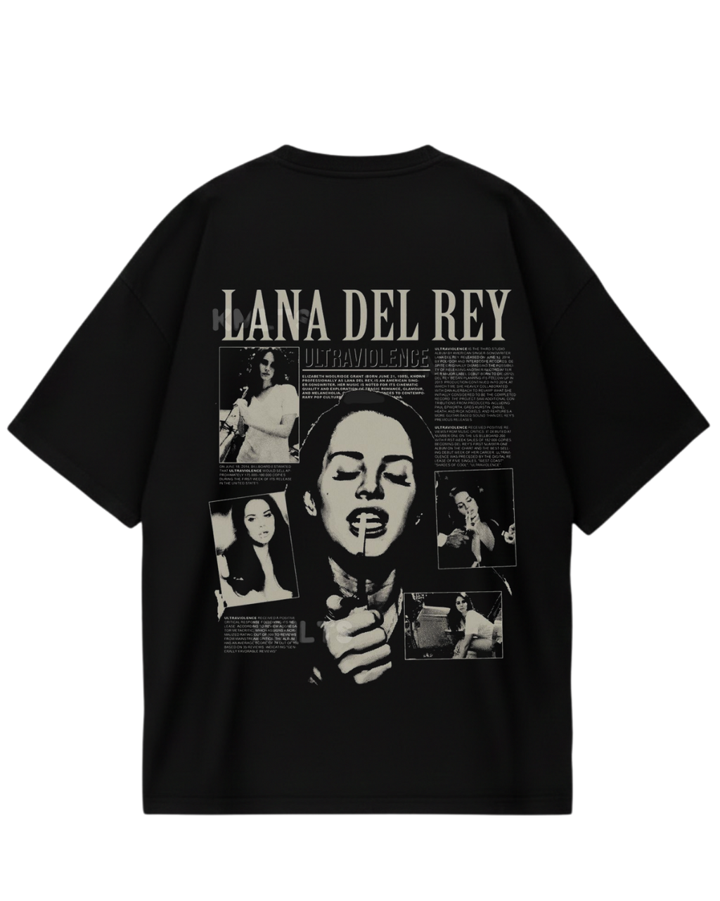 Lana Del Rey Black Oversized Tee