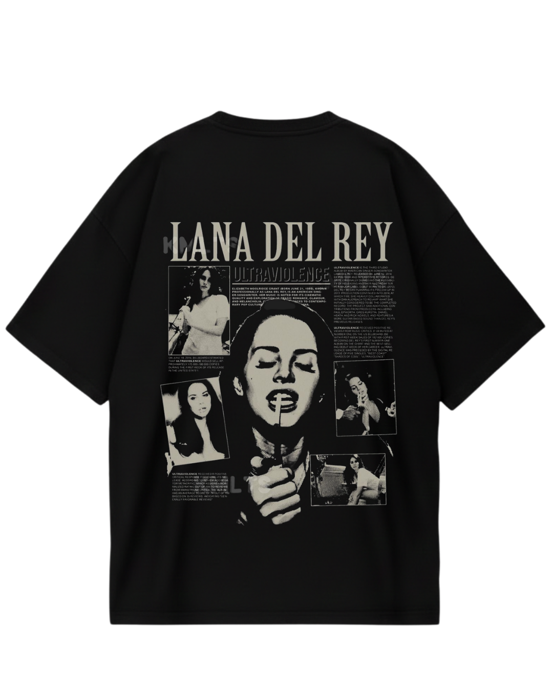 Lana Del Rey Black Oversized Tee