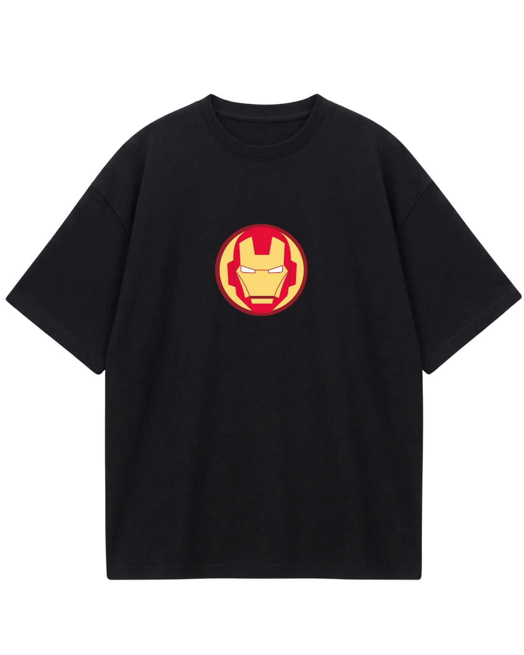 Iron Man Black Poster Oversized Tee