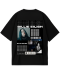 Billie Eilish Grid Black Oversized Tee