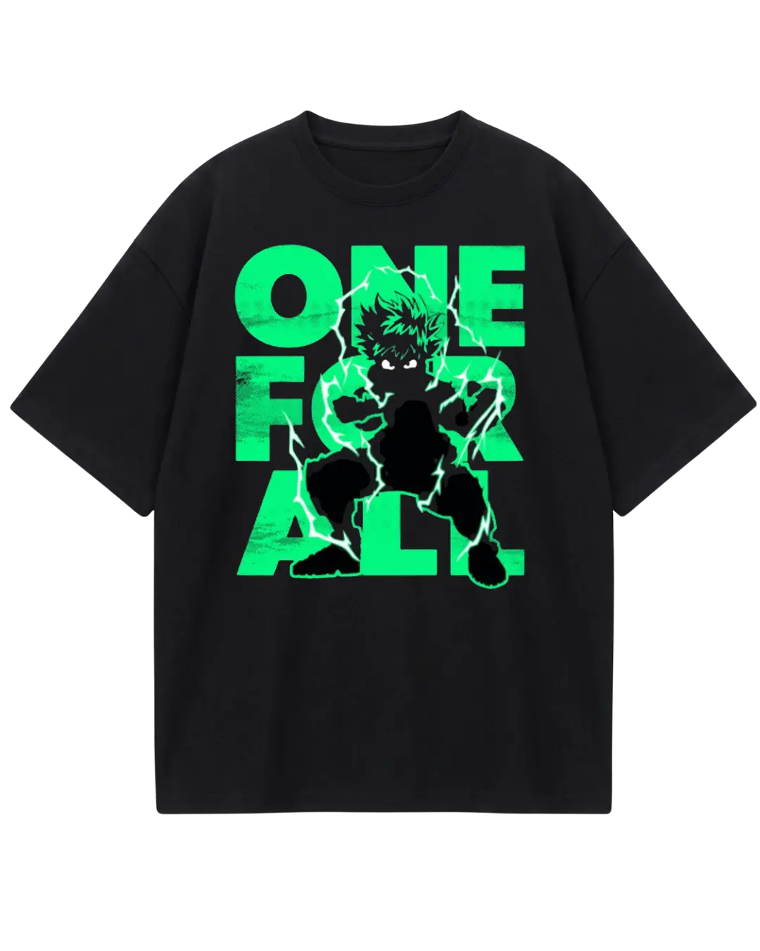 My Hero Academia Black One For All Oversized Tee
