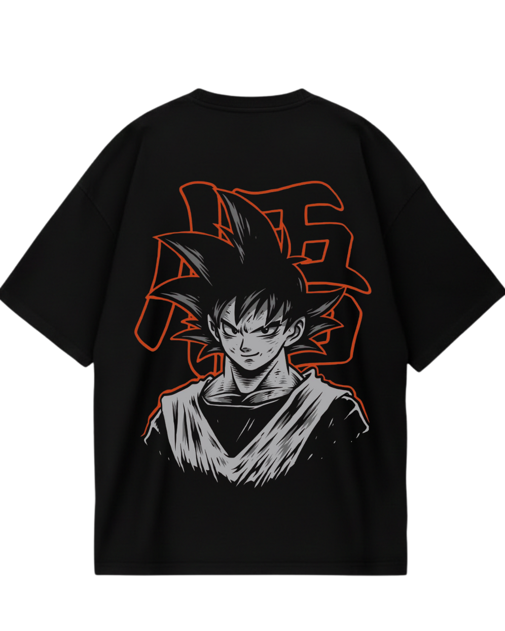 Black Goku Red Oversized Tee