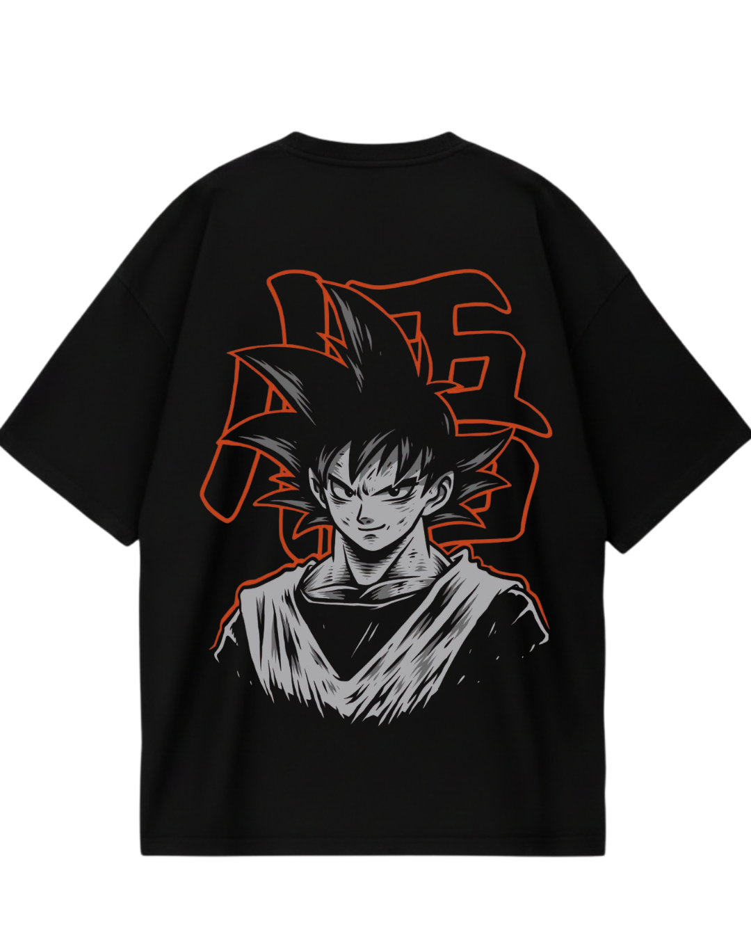 Black Goku Red Oversized Tee