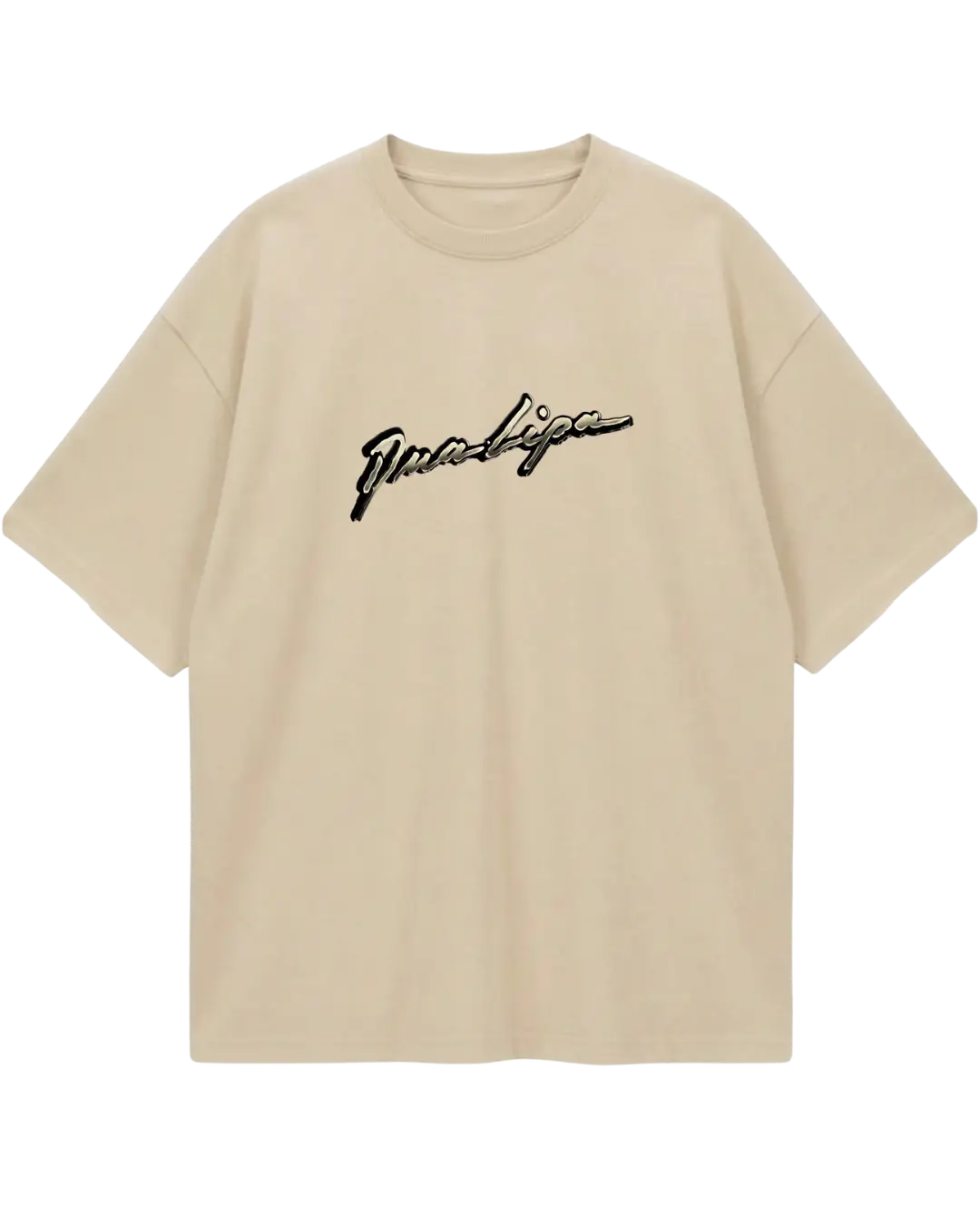 Dua Lipa Beige Oversized Tee