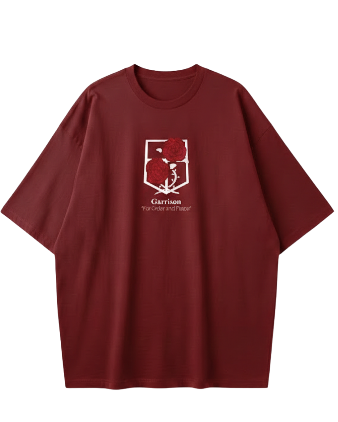 Attack On Titan Maroon Oversized Tee