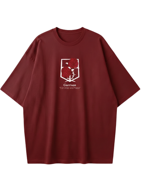 Attack On Titan Maroon Oversized Tee