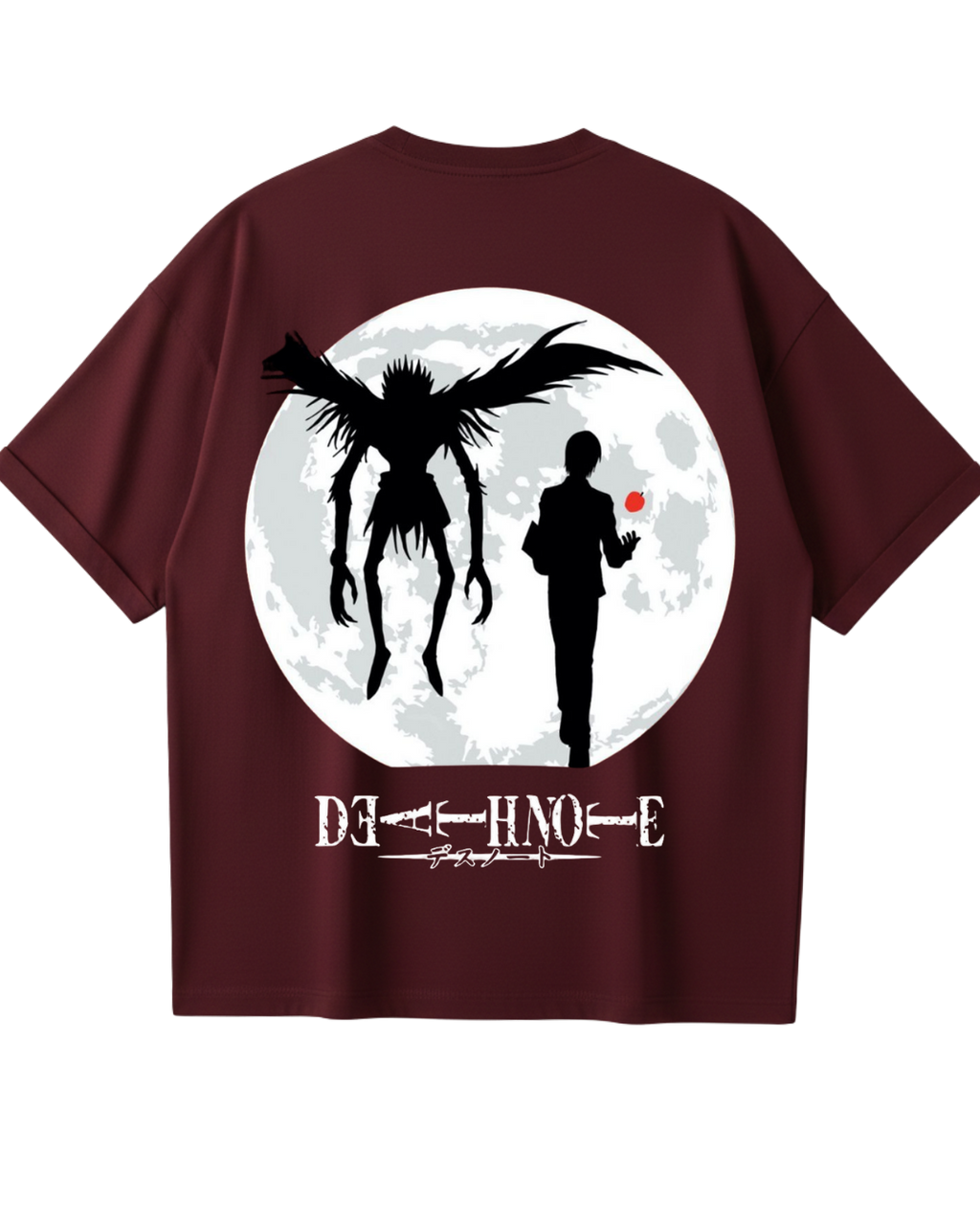 Death Note Maroon Oversized Tee
