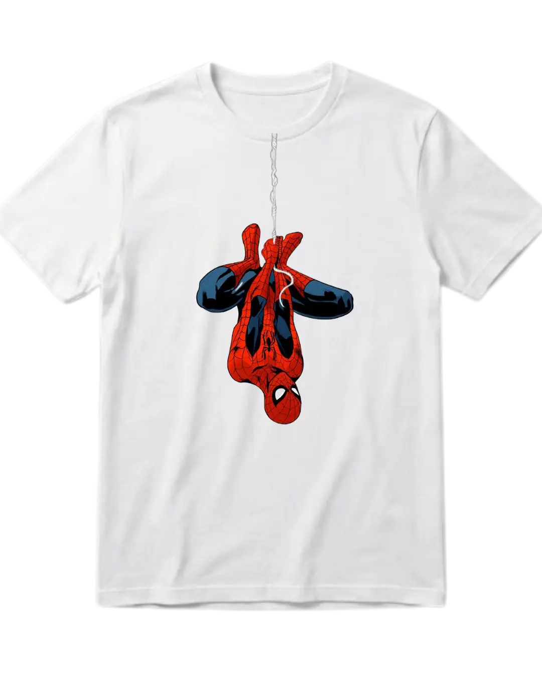 Spider Man White Hang Half Sleeves