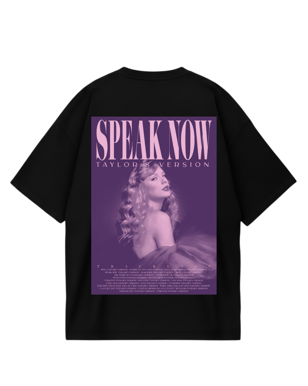 Taylor Swift SpeakNow Black Oversized Tee
