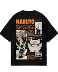 Naruto Black Orange Oversized Tee