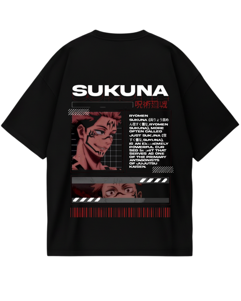 Sukuna Black Oversized Tee
