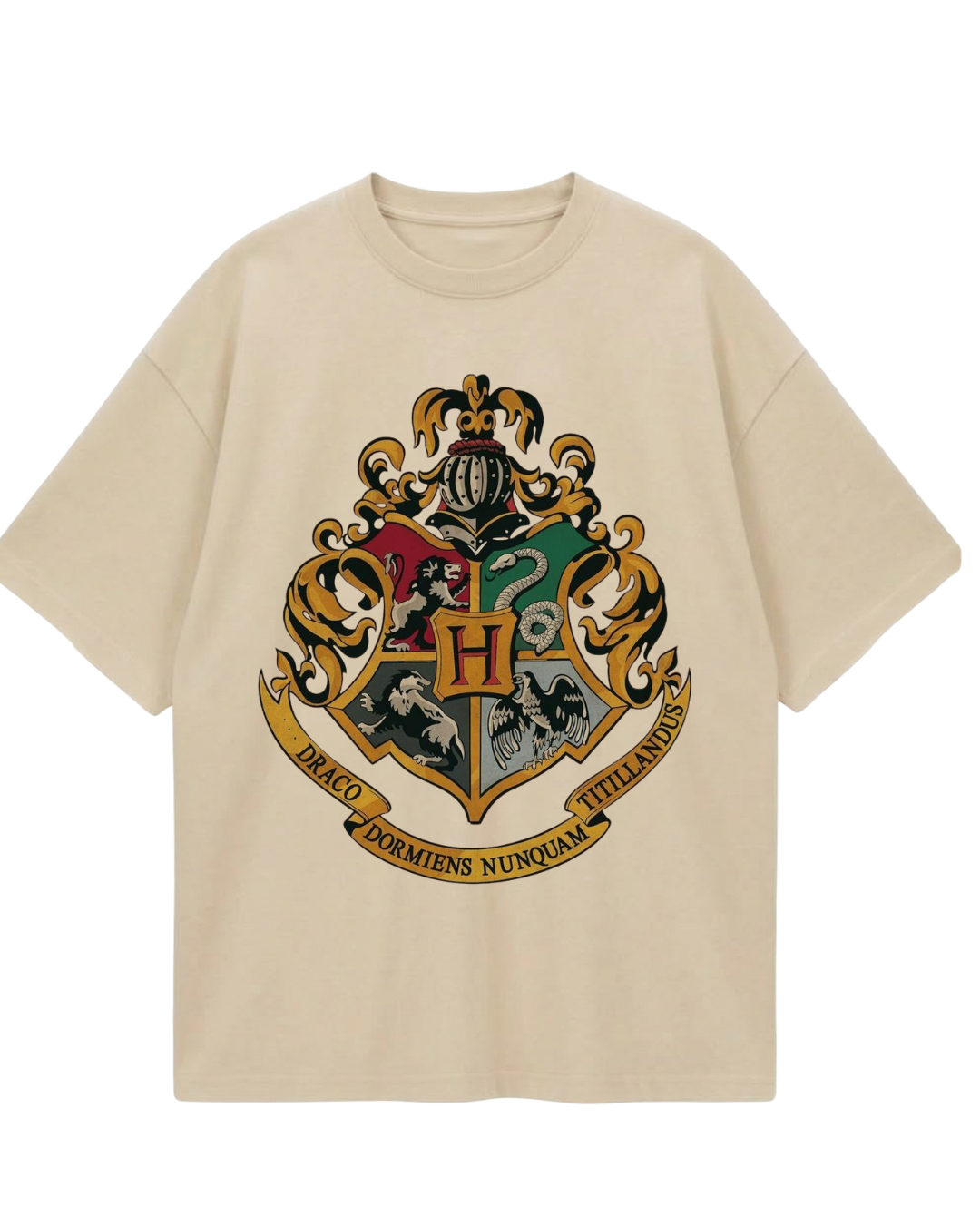 Harry Potter Beige Oversized Tee