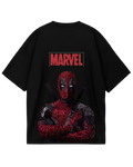 Deadpool Black Marvel Oversized Tee