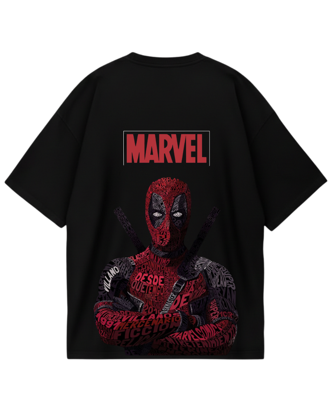 Deadpool Black Marvel Oversized Tee