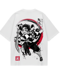 Demon Slayer Tanjiro White Oversized Tee
